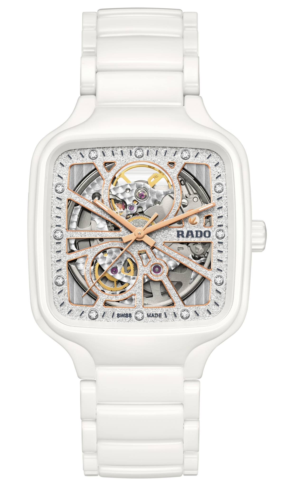 True Square Automatic Open Heart Sparkling
